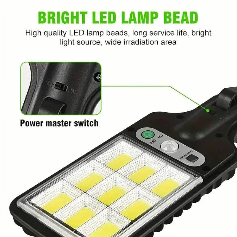 2-Pack: Solar Outdoor Security Street Lighting, 3 Modes With Wireless Motion Sensing and Remote Control - A-1 Thread Vault