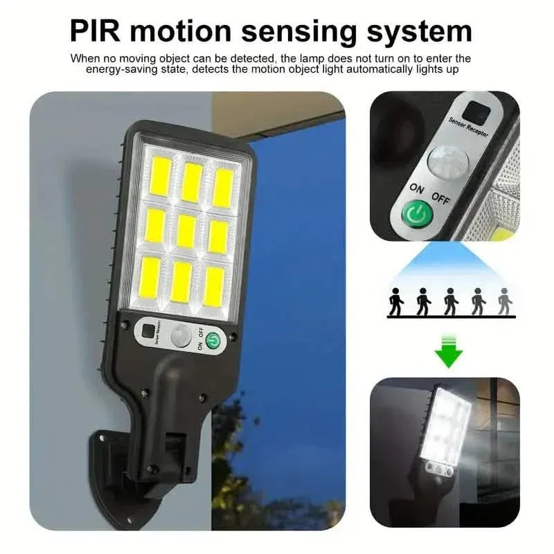 2-Pack: Solar Outdoor Security Street Lighting, 3 Modes With Wireless Motion Sensing and Remote Control - A-1 Thread Vault