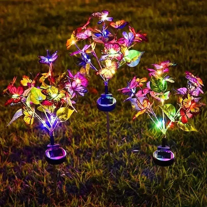 2-Pack: Solar-Powered Butterfly Flower Lamp - A-1 Thread Vault