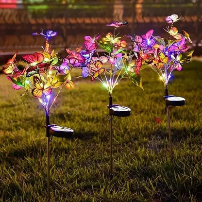 2-Pack: Solar-Powered Butterfly Flower Lamp - A-1 Thread Vault