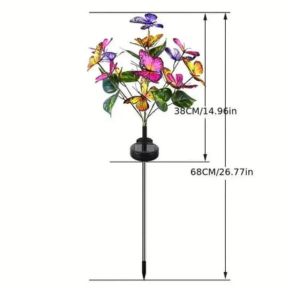 2-Pack: Solar-Powered Butterfly Flower Lamp - A-1 Thread Vault