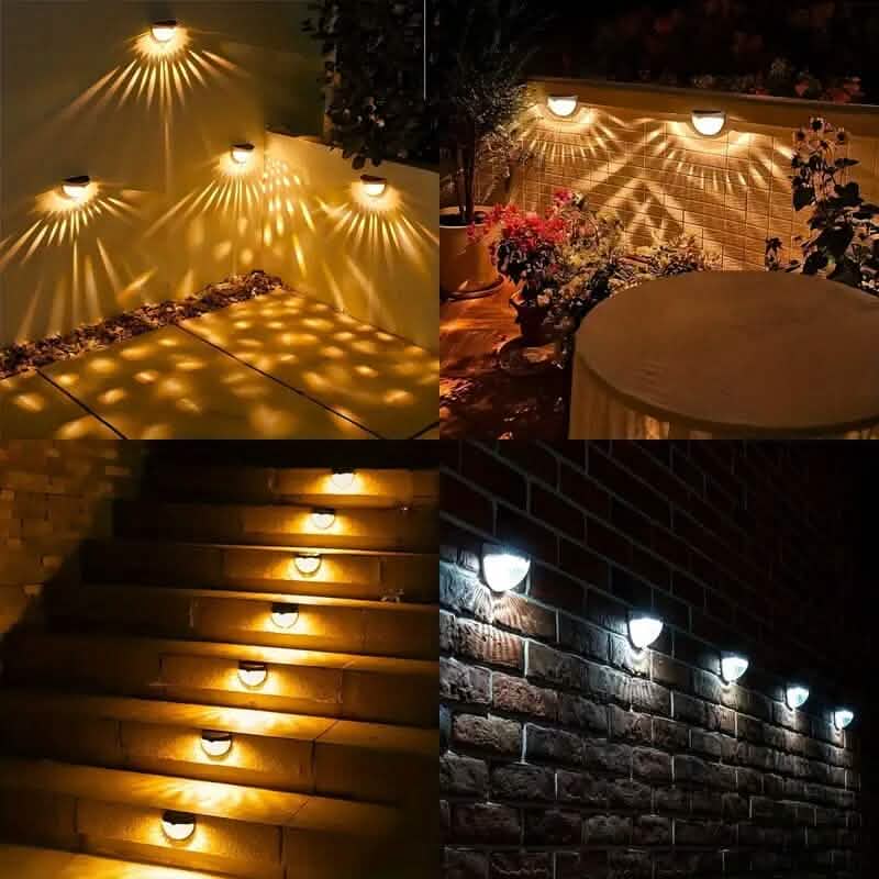 2-Pack: Solar Wall Mount Outdoor Fence Lamp - A-1 Thread Vault
