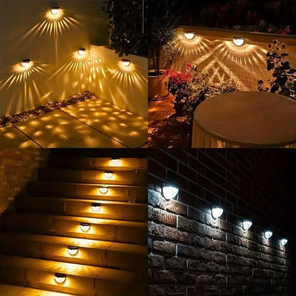 2-Pack: Solar Wall Mount Outdoor Fence Lamp - A-1 Thread Vault