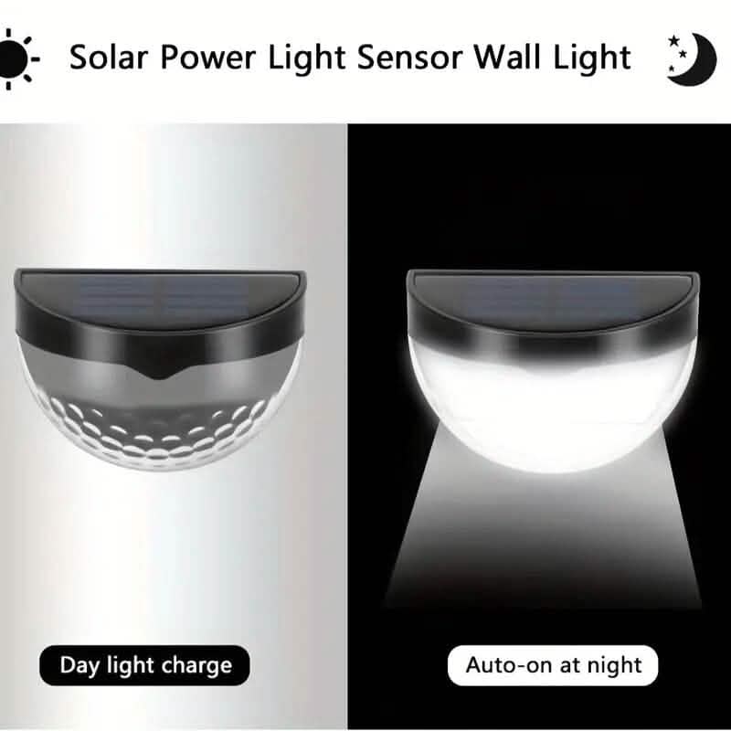 2-Pack: Solar Wall Mount Outdoor Fence Lamp - A-1 Thread Vault