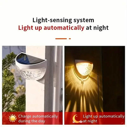 2-Pack: Solar Wall Mount Outdoor Fence Lamp - A-1 Thread Vault