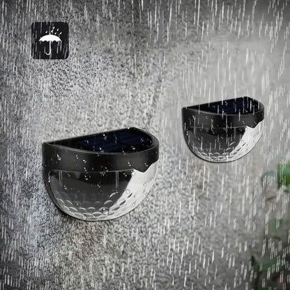 2-Pack: Solar Wall Mount Outdoor Fence Lamp - A-1 Thread Vault