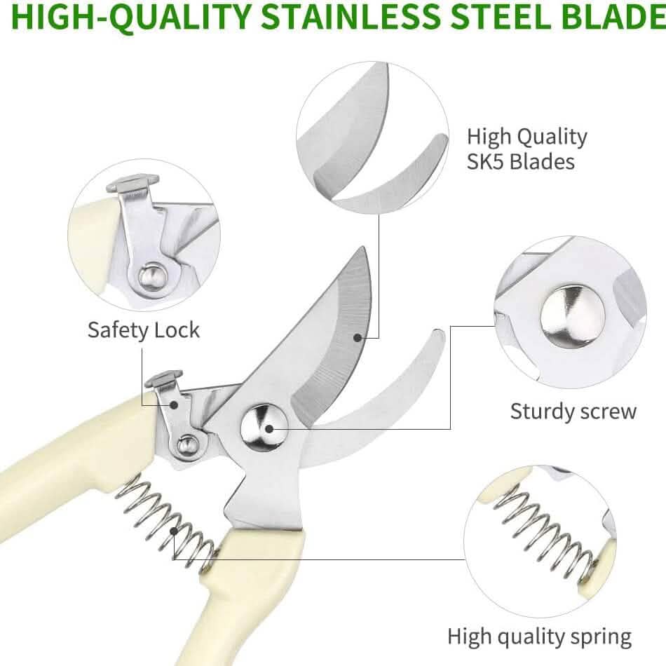 2-Pack: Stainless Steel Bypass Pruning Shears - A-1 Thread Vault