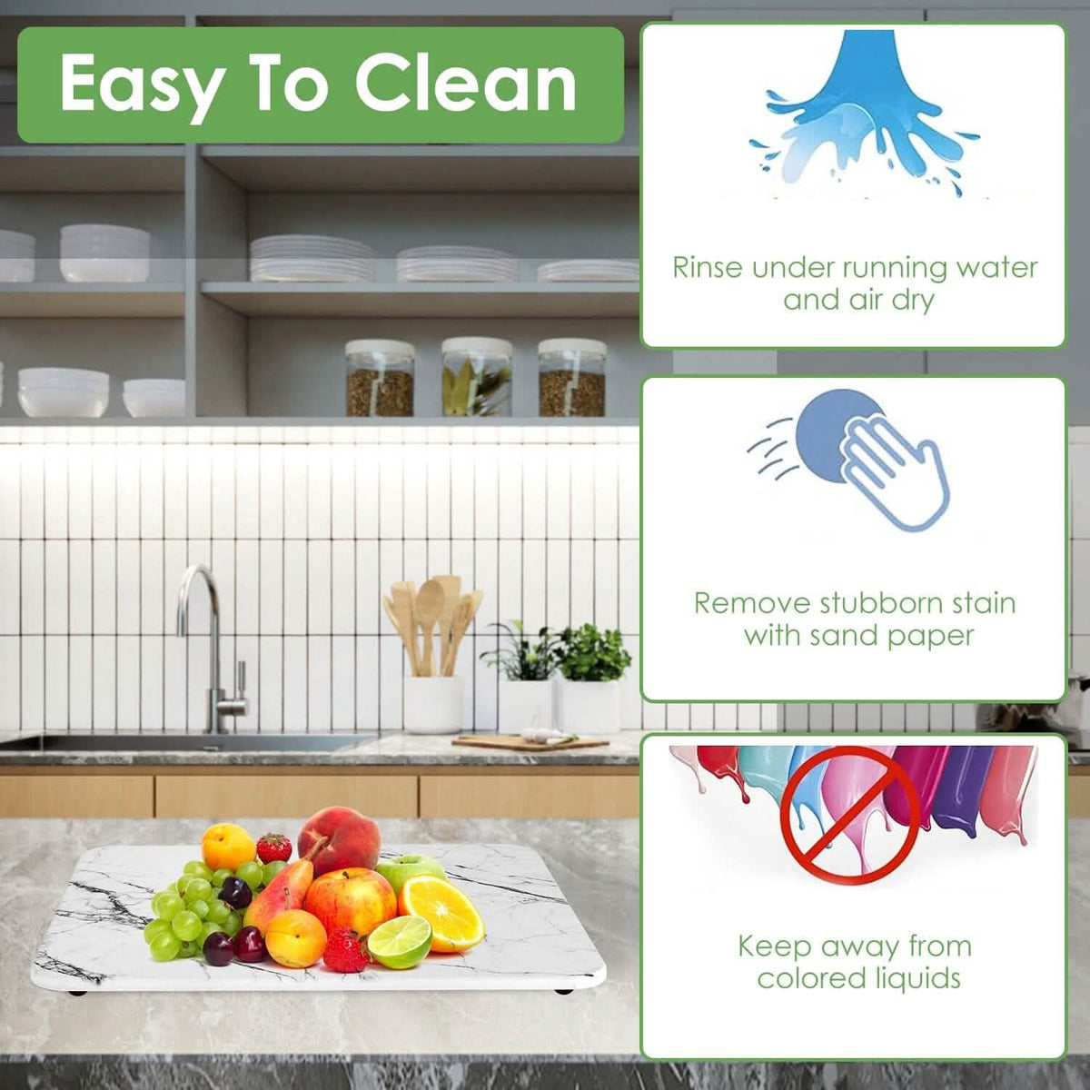 2-Pack: Stone Dish Drying Mat Silicone Diatomaceous Earth Mat - A-1 Thread Vault