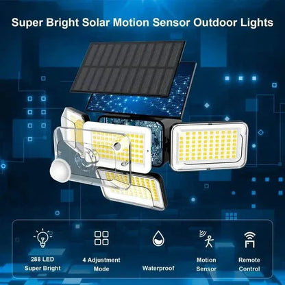 2-Pack: Super Bright Solar Motion Sensor Outdoor Light with Remote - A-1 Thread Vault