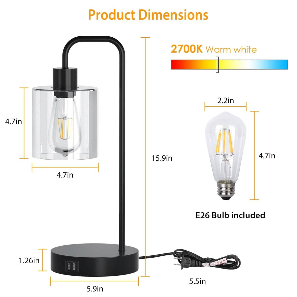 2-Pack: Touch Control Table Lamp - A-1 Thread Vault