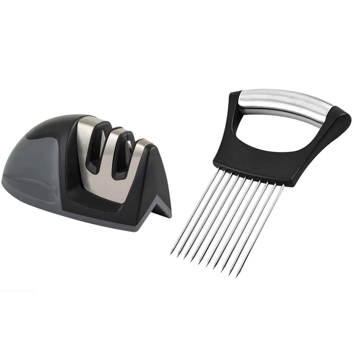 2-Pack: Ultra Sharp Knife Sharpener and Stainless Steel Vegetable and Meat Slicer Holder - A-1 Thread Vault