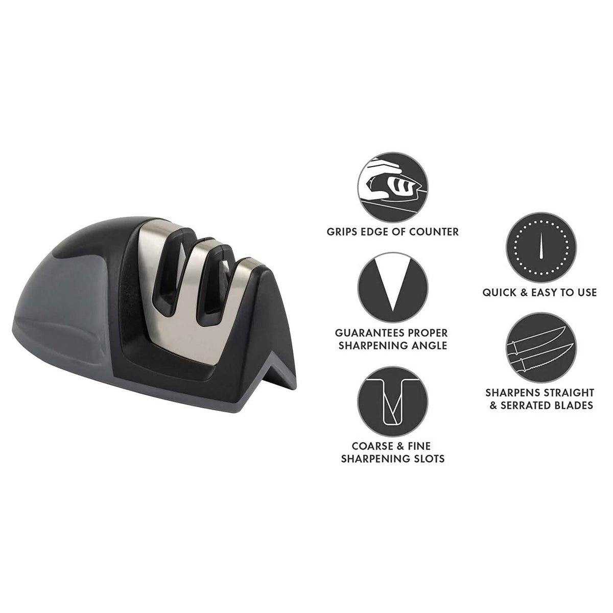 2-Pack: Ultra Sharp Knife Sharpener and Stainless Steel Vegetable and Meat Slicer Holder - A-1 Thread Vault