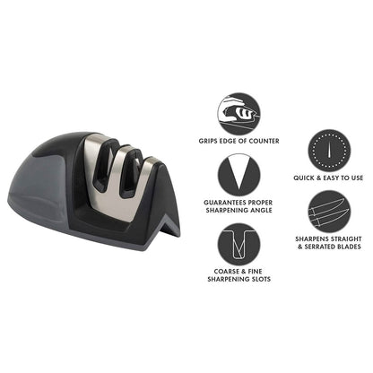 2-Pack: Ultra Sharp Knife Sharpener and Stainless Steel Vegetable and Meat Slicer Holder - A-1 Thread Vault