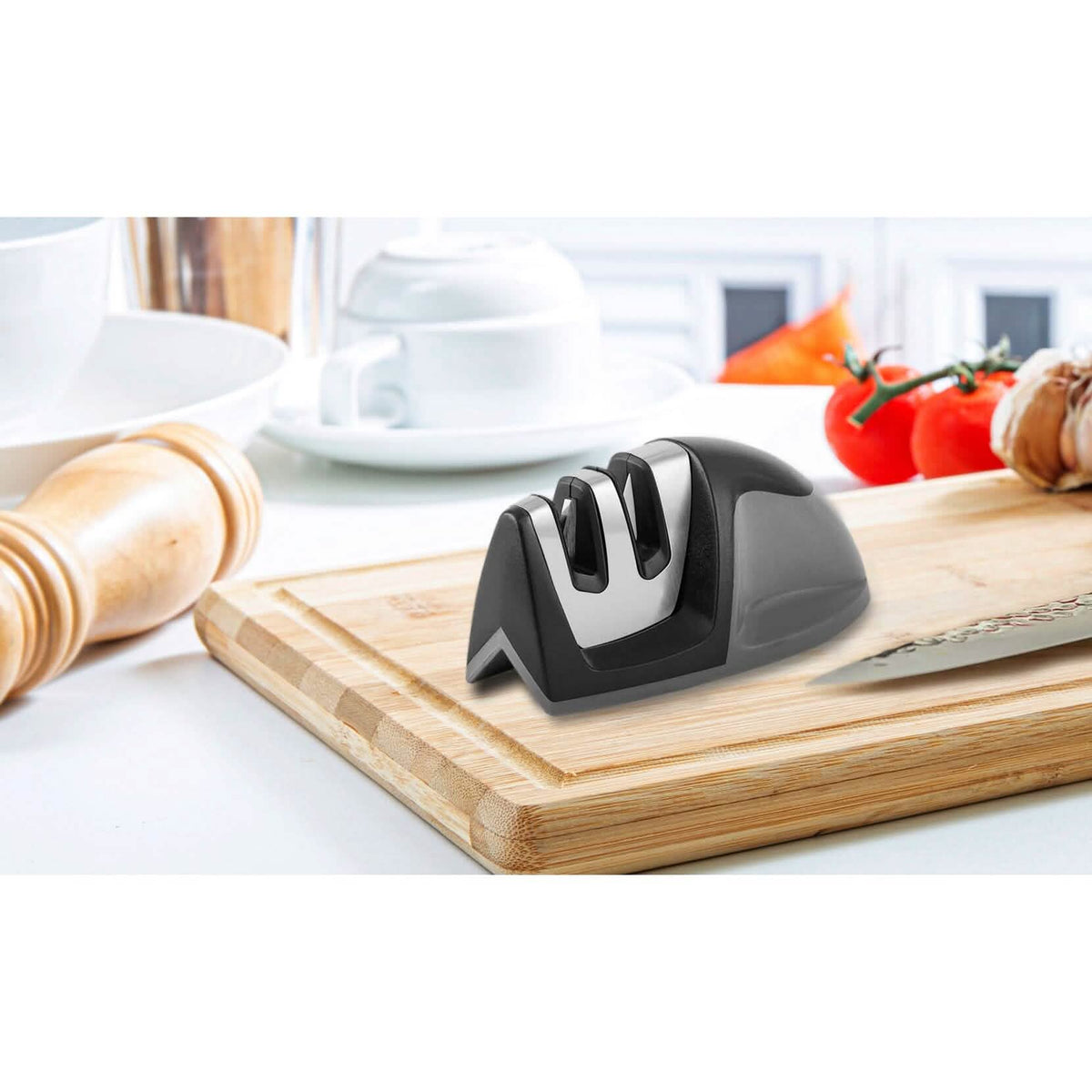 2-Pack: Ultra Sharp Knife Sharpener and Stainless Steel Vegetable and Meat Slicer Holder - A-1 Thread Vault