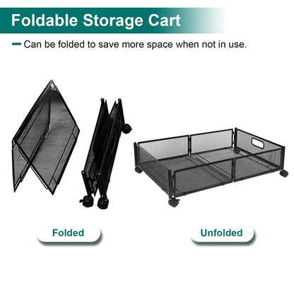 2-Pack: Under Bed Storage Container Foldable Rolling Storage Bin - A-1 Thread Vault