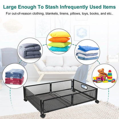 2-Pack: Under Bed Storage Container Foldable Rolling Storage Bin - A-1 Thread Vault