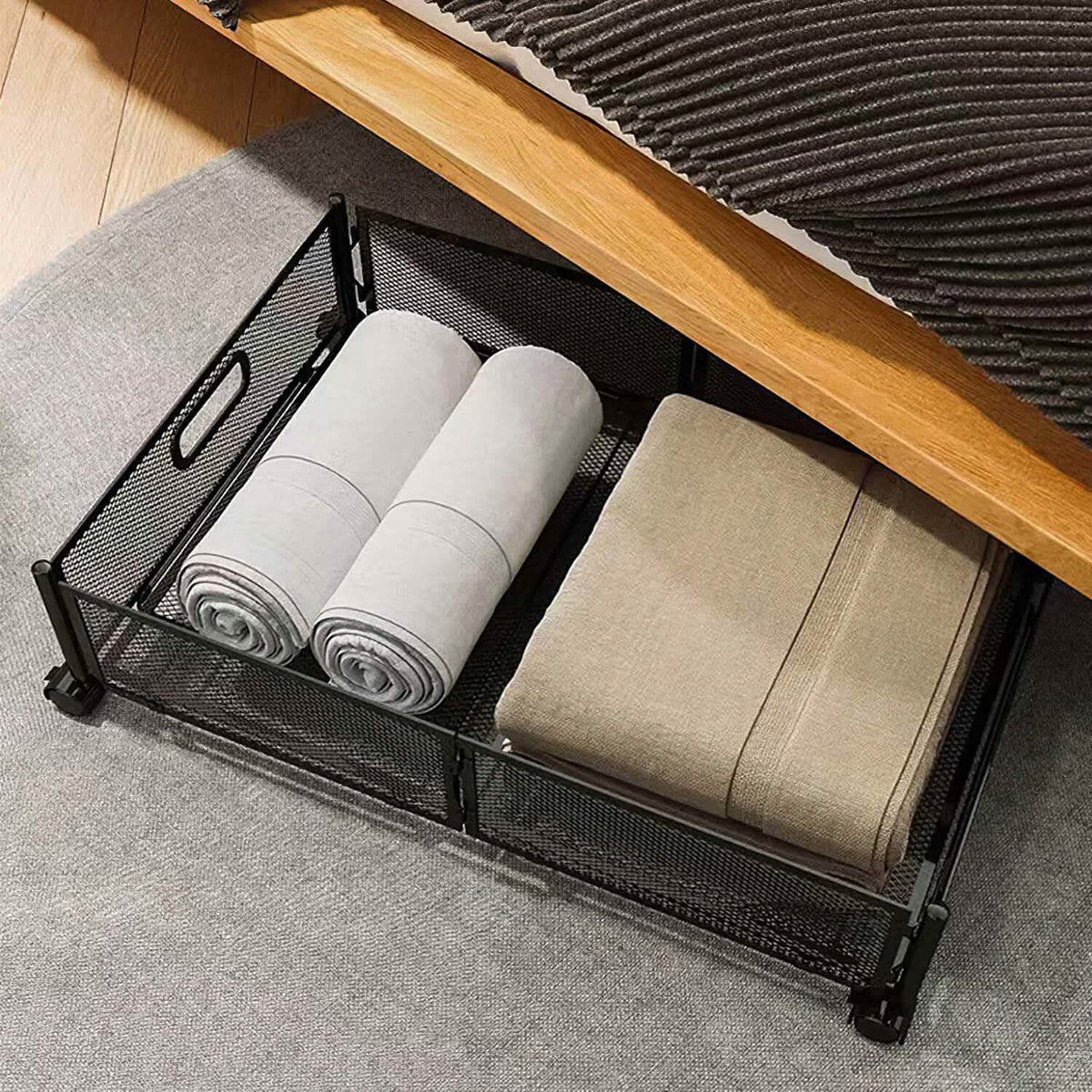 2-Pack: Under Bed Storage Container Foldable Rolling Storage Bin - A-1 Thread Vault
