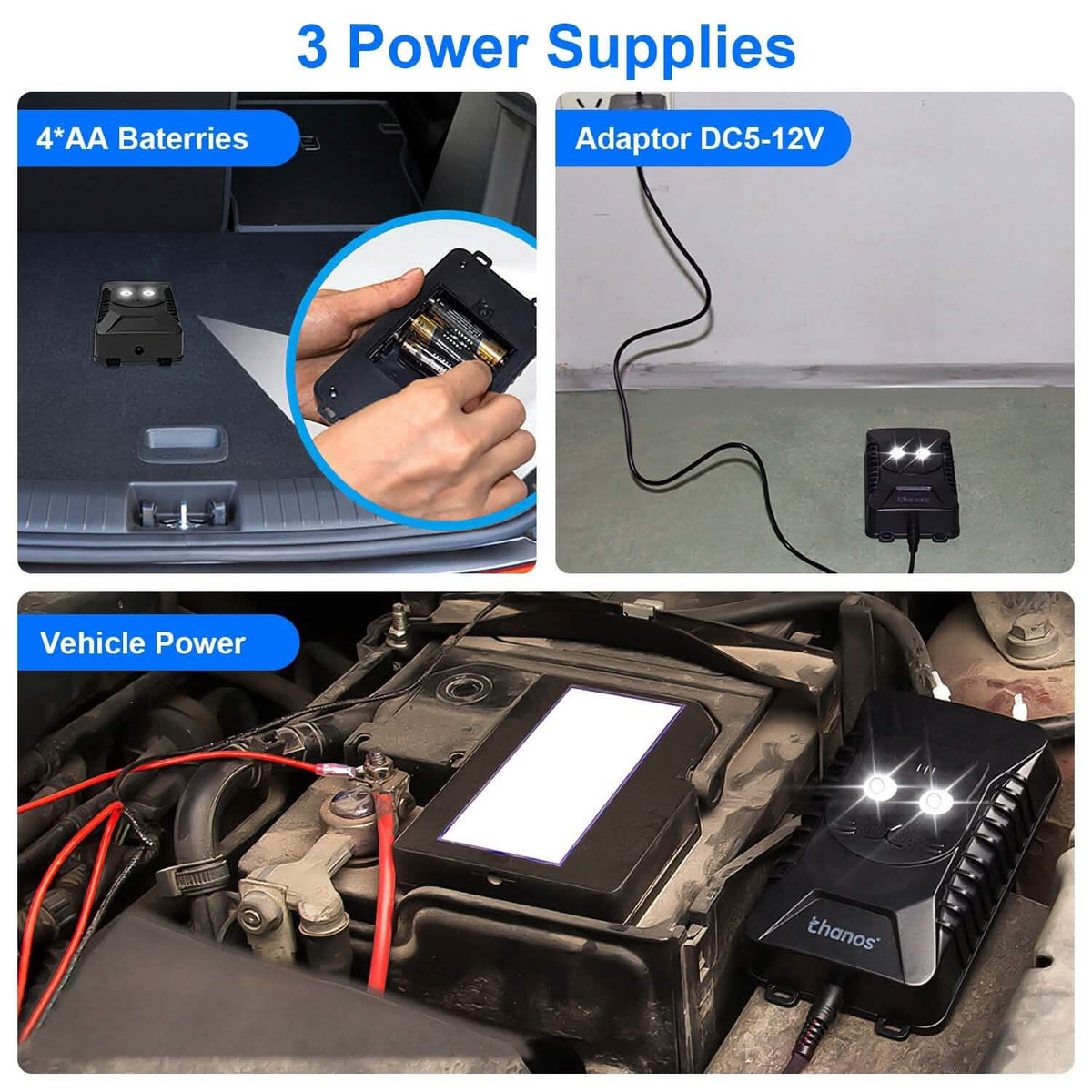 2-Pack: Under Hood Ultrasonic Repellent with 3 Power Supplies - A-1 Thread Vault