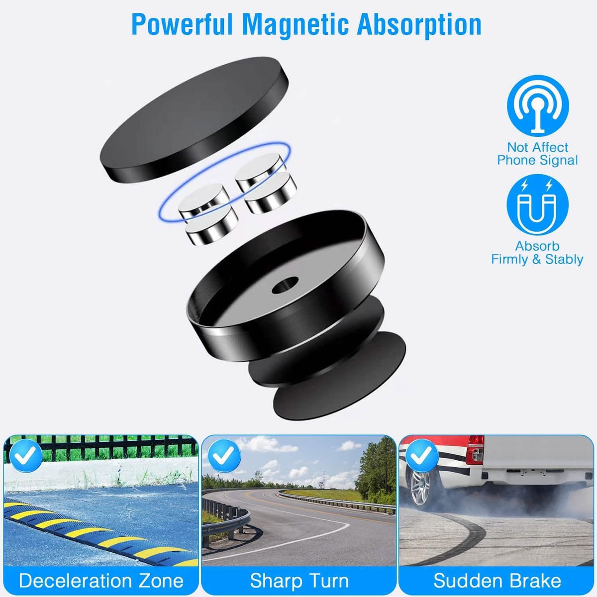 2-Pack: Universal Magnetic Car Mounts Dashboard - A-1 Thread Vault