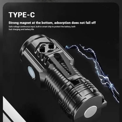 2-Pack: USB Rechargeable Mini LED Tactical Flashlight - A-1 Thread Vault