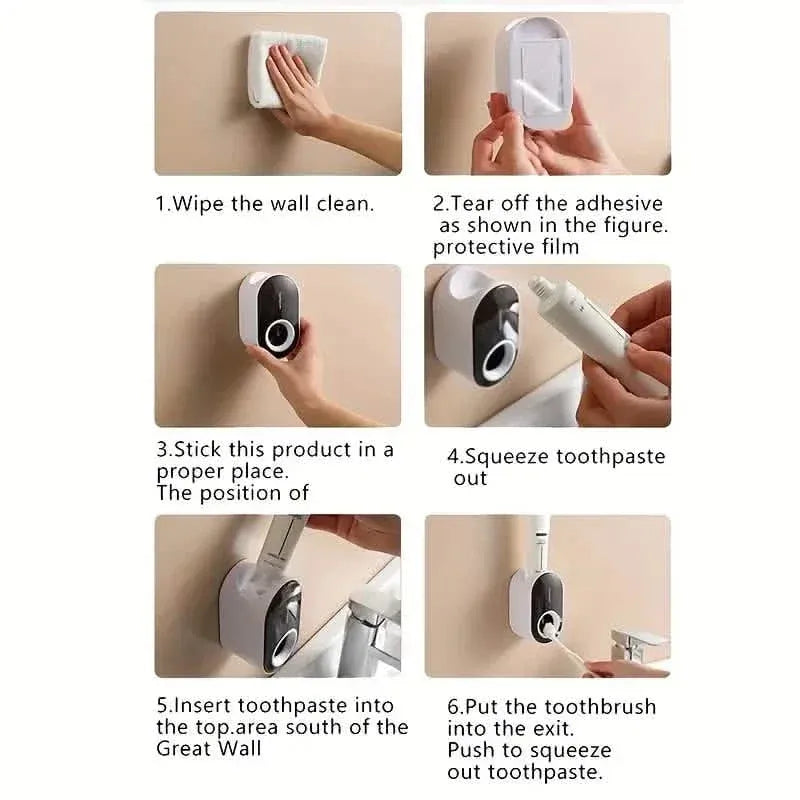 2-Pack: Wall-Mounted Automatic Toothpaste Dispenser - A-1 Thread Vault