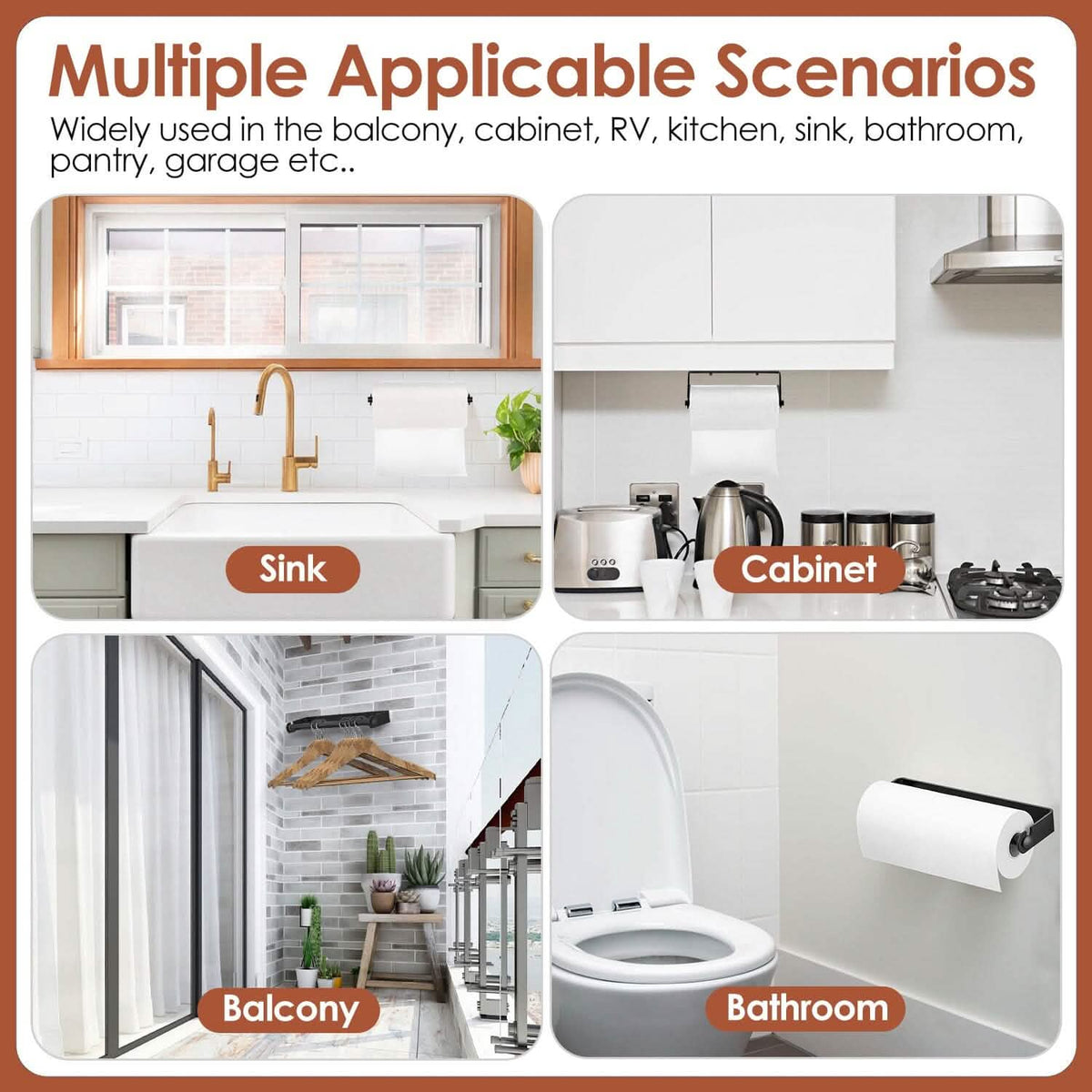 2-Pack: Wall Mounted Paper Towel Holder Under Cabinet - A-1 Thread Vault
