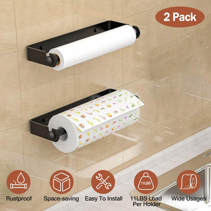 2-Pack: Wall Mounted Paper Towel Holder Under Cabinet - A-1 Thread Vault