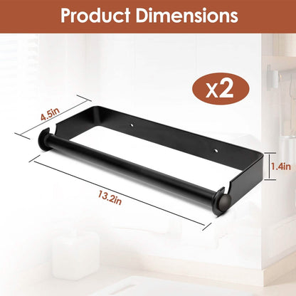 2-Pack: Wall Mounted Paper Towel Holder Under Cabinet - A-1 Thread Vault