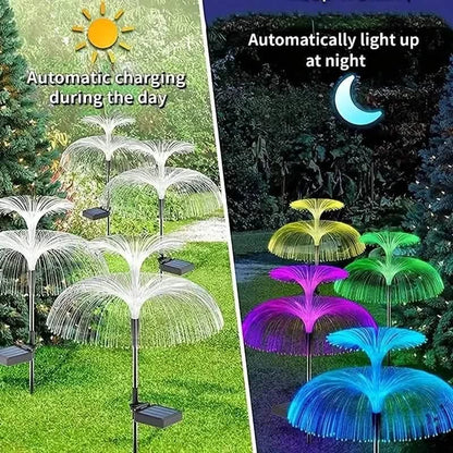 2-Pack: Waterproof Solar Jellyfish Fiber Optic Light - A-1 Thread Vault