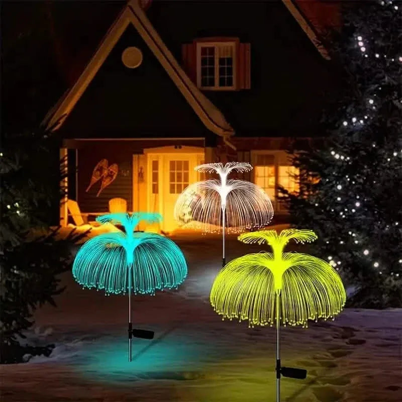 2-Pack: Waterproof Solar Jellyfish Fiber Optic Light - A-1 Thread Vault
