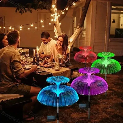 2-Pack: Waterproof Solar Jellyfish Fiber Optic Light - A-1 Thread Vault