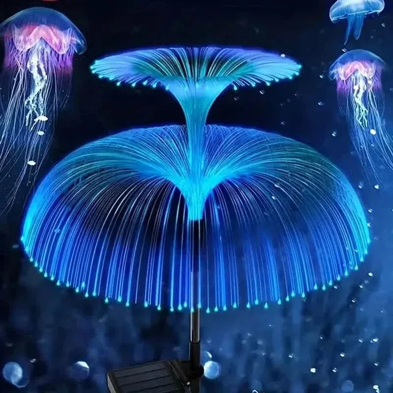2-Pack: Waterproof Solar Jellyfish Fiber Optic Light - A-1 Thread Vault