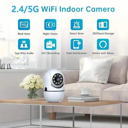 2-Pack: Wireless Security Cameras – 355° Rotation, Night Vision, Motion Detection, Two-Way Audio - A-1 Thread Vault