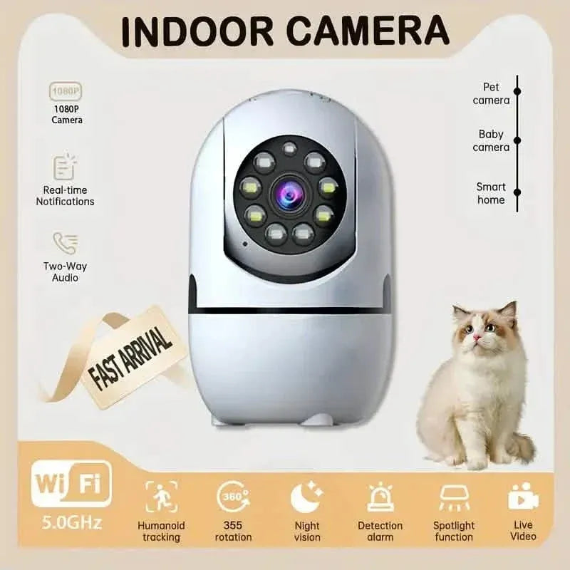 2-Pack: Wireless Security Cameras – 355° Rotation, Night Vision, Motion Detection, Two-Way Audio - A-1 Thread Vault