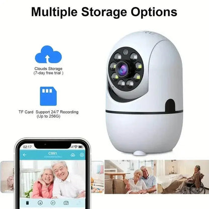 2-Pack: Wireless Security Cameras – 355° Rotation, Night Vision, Motion Detection, Two-Way Audio - A-1 Thread Vault