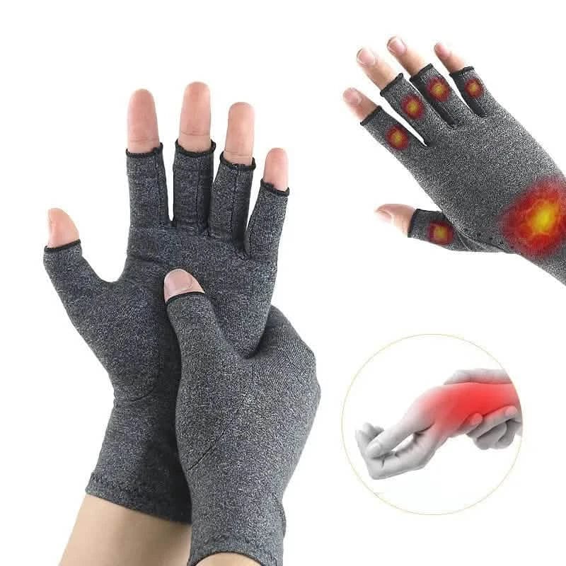 2-Pairs: Rheumatoid Arthritis Magnetic Compression Gloves - A-1 Thread Vault