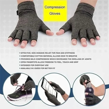 2-Pairs: Rheumatoid Arthritis Magnetic Compression Gloves - A-1 Thread Vault