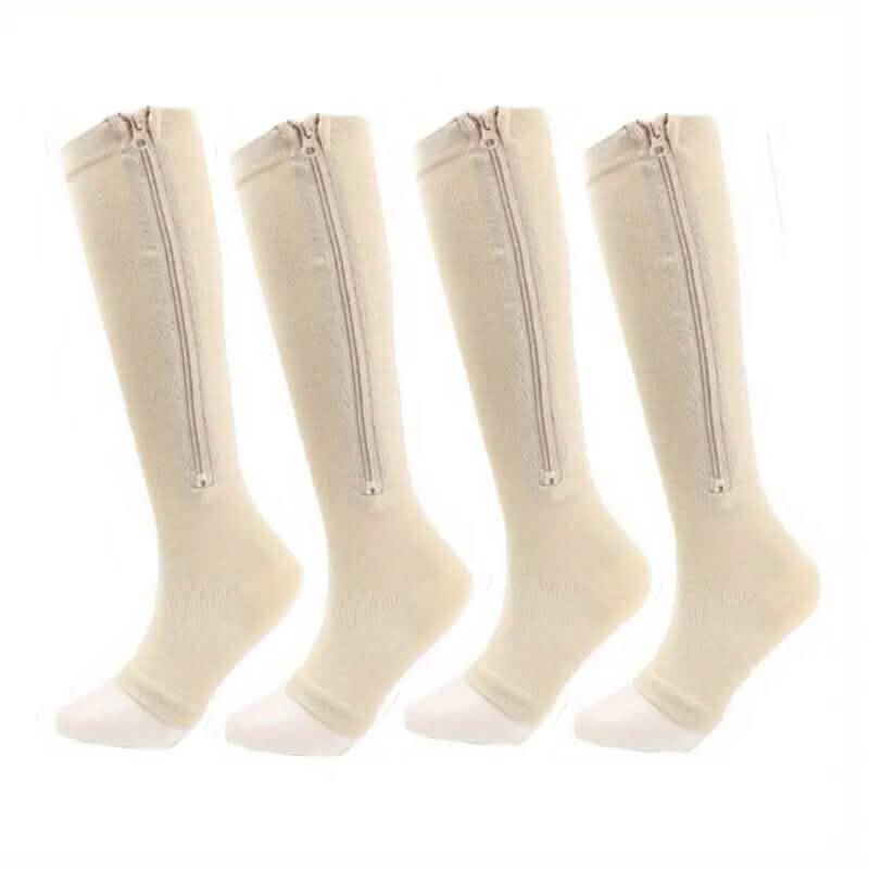 2-Pairs: Women's Open Toe Sports Compression Socks - A-1 Thread Vault