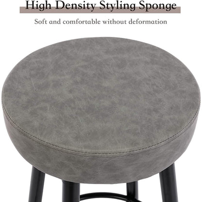 2-Piece: 28'' Metal Bar Stools Set - A-1 Thread Vault