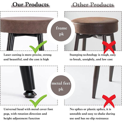 2-Piece: 28'' Metal Bar Stools Set - A-1 Thread Vault