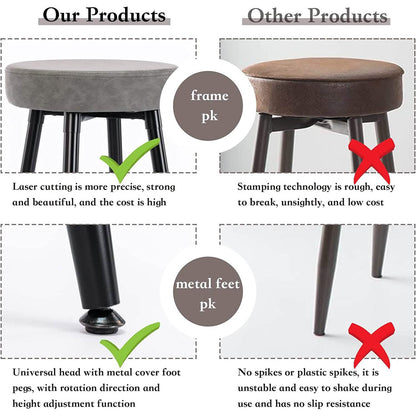 2-Piece: 28'' Metal Bar Stools Set - A-1 Thread Vault