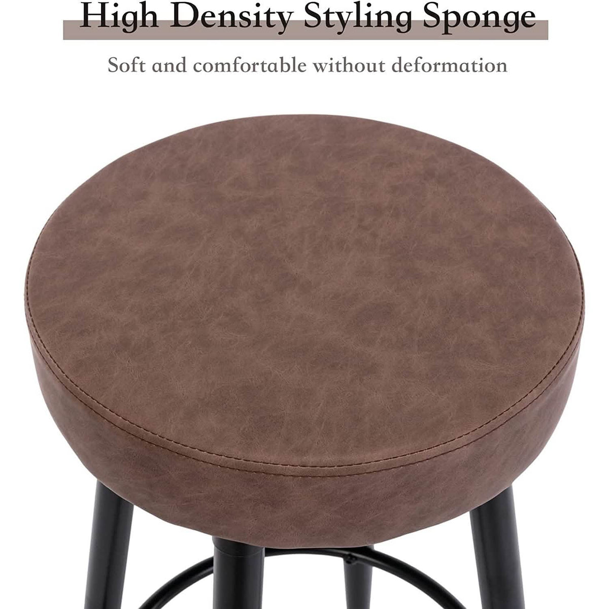 2-Piece: 28'' Metal Bar Stools Set - A-1 Thread Vault