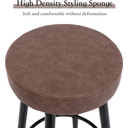 2-Piece: 28'' Metal Bar Stools Set - A-1 Thread Vault