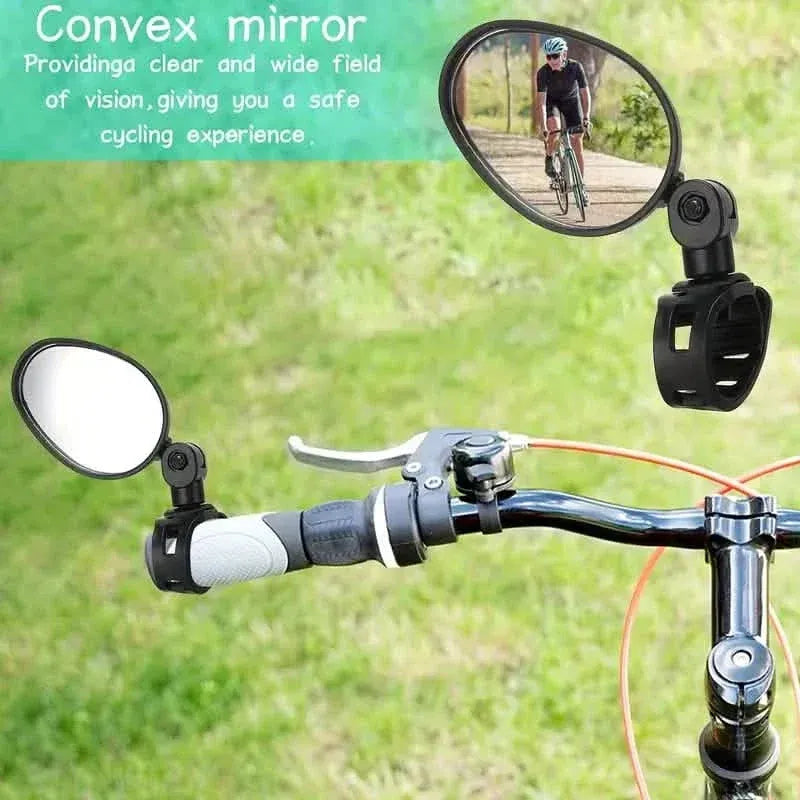 2-Piece: 360° Adjustable Rotatable Handlebar Mirror - Wide Angle Bicycle Mirror - A-1 Thread Vault