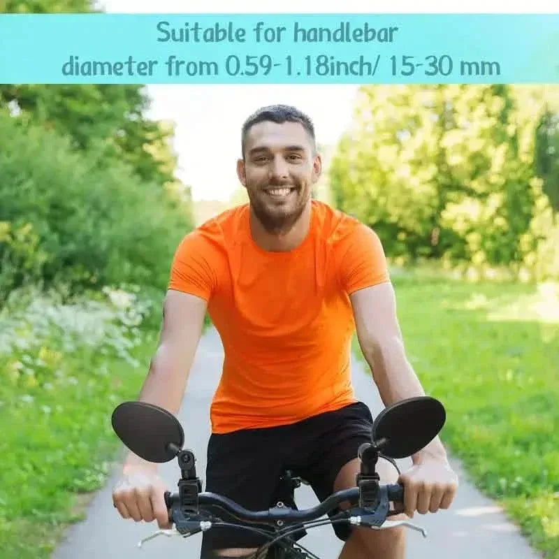 2-Piece: 360° Adjustable Rotatable Handlebar Mirror - Wide Angle Bicycle Mirror - A-1 Thread Vault