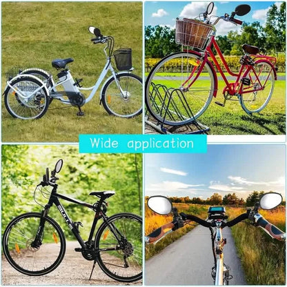 2-Piece: 360° Adjustable Rotatable Handlebar Mirror - Wide Angle Bicycle Mirror - A-1 Thread Vault