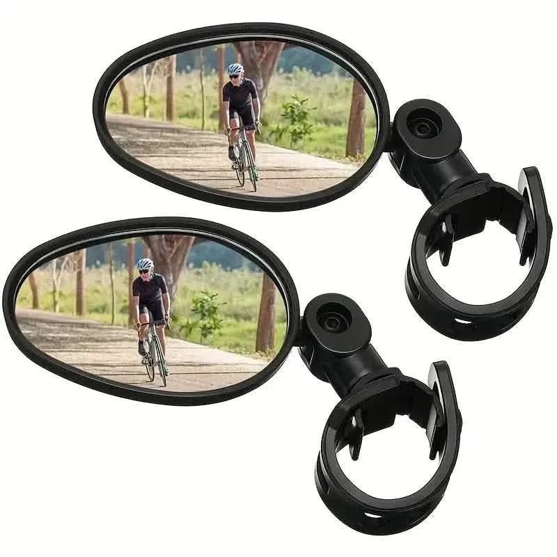 2-Piece: 360° Adjustable Rotatable Handlebar Mirror - Wide Angle Bicycle Mirror - A-1 Thread Vault