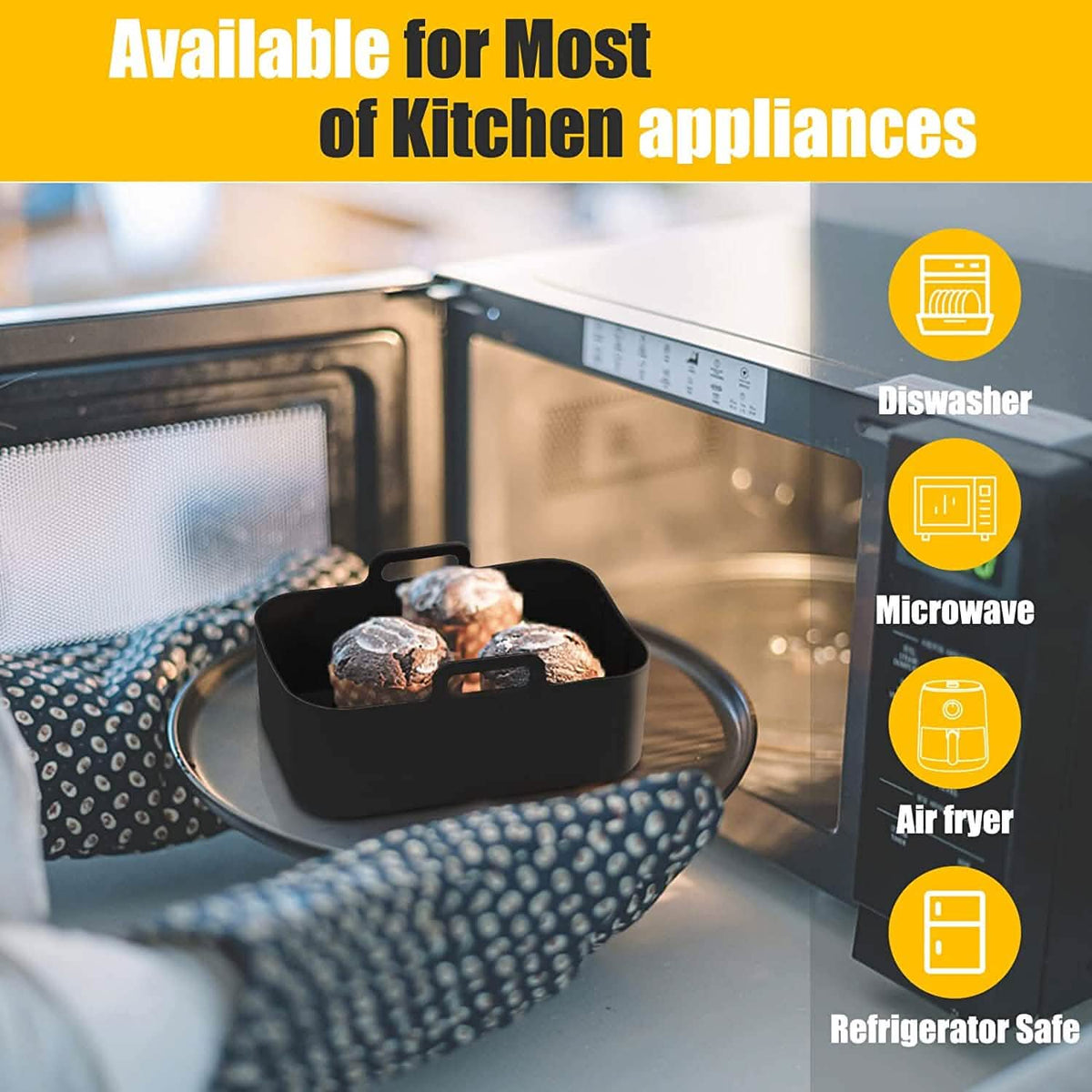 2-Piece: Air Fryer Silicone Pot - A-1 Thread Vault