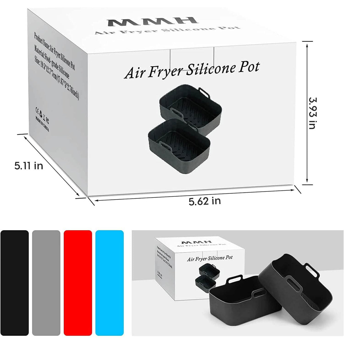 2-Piece: Air Fryer Silicone Pot - A-1 Thread Vault