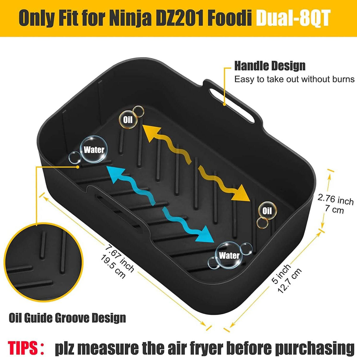 2-Piece: Air Fryer Silicone Pot - A-1 Thread Vault